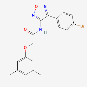 molecular formula C18H16BrN3O3 B11343017 N-[4-(4-bromophenyl)-1,2,5-oxadiazol-3-yl]-2-(3,5-dimethylphenoxy)acetamide 