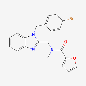 molecular formula C21H18BrN3O2 B11343030 N-{[1-(4-bromobenzyl)-1H-benzimidazol-2-yl]methyl}-N-methylfuran-2-carboxamide 