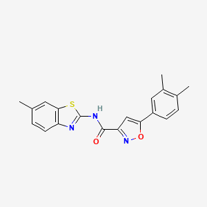 5-(3,4-dimethylphenyl)-N-(6-methyl-1,3-benzothiazol-2-yl)-1,2-oxazole-3-carboxamide