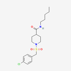 1-[(4-chlorobenzyl)sulfonyl]-N-pentylpiperidine-4-carboxamide