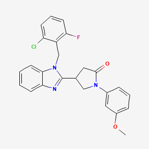 4-[1-(2-chloro-6-fluorobenzyl)-1H-benzimidazol-2-yl]-1-(3-methoxyphenyl)pyrrolidin-2-one