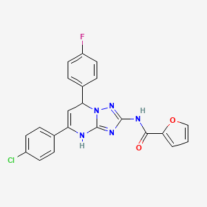 N-[5-(4-chlorophenyl)-7-(4-fluorophenyl)-3,7-dihydro[1,2,4]triazolo[1,5-a]pyrimidin-2-yl]furan-2-carboxamide