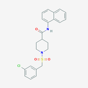 1-[(3-chlorobenzyl)sulfonyl]-N-(naphthalen-1-yl)piperidine-4-carboxamide