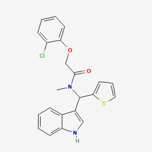 2-(2-chlorophenoxy)-N-[1H-indol-3-yl(thiophen-2-yl)methyl]-N-methylacetamide