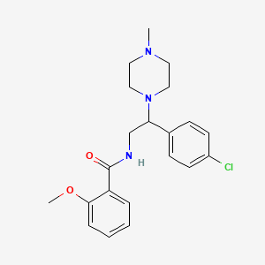 molecular formula C21H26ClN3O2 B11343105 N-[2-(4-chlorophenyl)-2-(4-methylpiperazin-1-yl)ethyl]-2-methoxybenzamide 