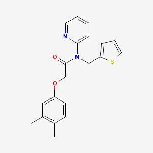 2-(3,4-dimethylphenoxy)-N-(pyridin-2-yl)-N-(thiophen-2-ylmethyl)acetamide