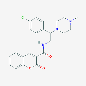 molecular formula C23H24ClN3O3 B11343119 N-[2-(4-chlorophenyl)-2-(4-methylpiperazin-1-yl)ethyl]-2-oxo-2H-chromene-3-carboxamide 