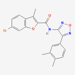 6-bromo-N-[4-(3,4-dimethylphenyl)-1,2,5-oxadiazol-3-yl]-3-methyl-1-benzofuran-2-carboxamide