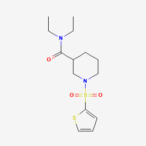 molecular formula C14H22N2O3S2 B11343172 N,N-diethyl-1-(thiophen-2-ylsulfonyl)piperidine-3-carboxamide 