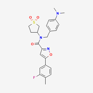 N-[4-(dimethylamino)benzyl]-N-(1,1-dioxidotetrahydrothiophen-3-yl)-5-(3-fluoro-4-methylphenyl)-1,2-oxazole-3-carboxamide