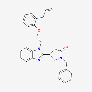 molecular formula C29H29N3O2 B11343193 1-benzyl-4-(1-{2-[2-(prop-2-en-1-yl)phenoxy]ethyl}-1H-benzimidazol-2-yl)pyrrolidin-2-one 