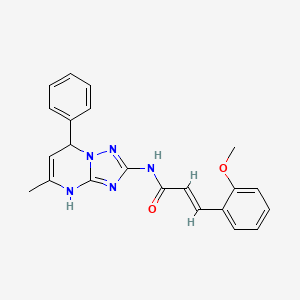 (2E)-3-(2-methoxyphenyl)-N-(5-methyl-7-phenyl-4,7-dihydro[1,2,4]triazolo[1,5-a]pyrimidin-2-yl)prop-2-enamide