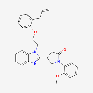 1-(2-methoxyphenyl)-4-(1-{2-[2-(prop-2-en-1-yl)phenoxy]ethyl}-1H-benzimidazol-2-yl)pyrrolidin-2-one