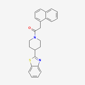 molecular formula C24H22N2OS B11343250 1-(4-(Benzo[d]thiazol-2-yl)piperidin-1-yl)-2-(naphthalen-1-yl)ethanone 