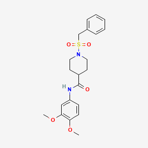 molecular formula C21H26N2O5S B11343255 1-(benzylsulfonyl)-N-(3,4-dimethoxyphenyl)piperidine-4-carboxamide 