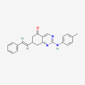 2-[(4-methylphenyl)amino]-7-[(E)-2-phenylvinyl]-7,8-dihydroquinazolin-5(6H)-one