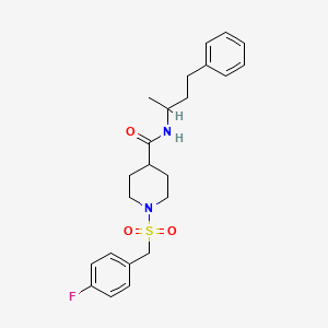 1-[(4-fluorobenzyl)sulfonyl]-N-(4-phenylbutan-2-yl)piperidine-4-carboxamide