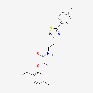 N-{2-[2-(4-methylphenyl)-1,3-thiazol-4-yl]ethyl}-2-[5-methyl-2-(propan-2-yl)phenoxy]propanamide