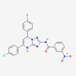 N-[5-(4-chlorophenyl)-7-(4-fluorophenyl)-3,7-dihydro[1,2,4]triazolo[1,5-a]pyrimidin-2-yl]-3-nitrobenzamide