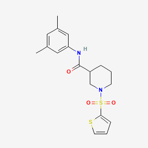 molecular formula C18H22N2O3S2 B11343321 N-(3,5-dimethylphenyl)-1-(thiophen-2-ylsulfonyl)piperidine-3-carboxamide 