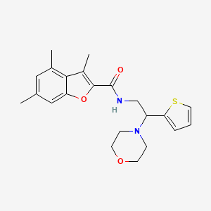 3,4,6-trimethyl-N-[2-(morpholin-4-yl)-2-(thiophen-2-yl)ethyl]-1-benzofuran-2-carboxamide