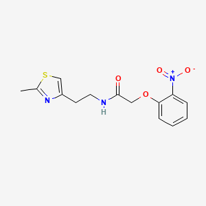 molecular formula C14H15N3O4S B11343356 N-[2-(2-methyl-1,3-thiazol-4-yl)ethyl]-2-(2-nitrophenoxy)acetamide 