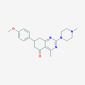 molecular formula C21H26N4O2 B11343390 7-(4-methoxyphenyl)-4-methyl-2-(4-methylpiperazin-1-yl)-7,8-dihydroquinazolin-5(6H)-one 