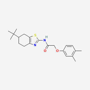 molecular formula C21H28N2O2S B11343402 N-(6-tert-butyl-4,5,6,7-tetrahydro-1,3-benzothiazol-2-yl)-2-(3,4-dimethylphenoxy)acetamide 