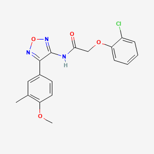 2-(2-chlorophenoxy)-N-[4-(4-methoxy-3-methylphenyl)-1,2,5-oxadiazol-3-yl]acetamide