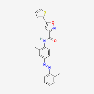 N-{2-methyl-4-[(E)-(2-methylphenyl)diazenyl]phenyl}-5-(thiophen-2-yl)-1,2-oxazole-3-carboxamide