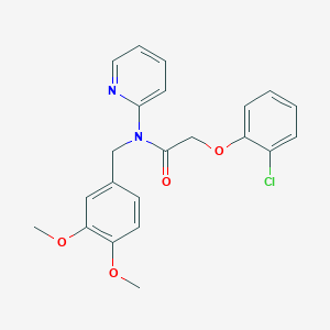 2-(2-chlorophenoxy)-N-(3,4-dimethoxybenzyl)-N-(pyridin-2-yl)acetamide