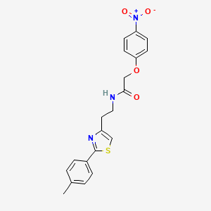 molecular formula C20H19N3O4S B11343452 N-{2-[2-(4-methylphenyl)-1,3-thiazol-4-yl]ethyl}-2-(4-nitrophenoxy)acetamide 