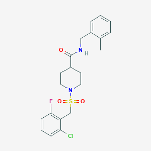 1-[(2-chloro-6-fluorobenzyl)sulfonyl]-N-(2-methylbenzyl)piperidine-4-carboxamide