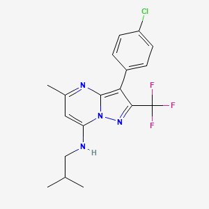 3-(4-chlorophenyl)-5-methyl-N-(2-methylpropyl)-2-(trifluoromethyl)pyrazolo[1,5-a]pyrimidin-7-amine