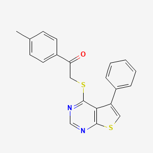 1-(4-Methylphenyl)-2-[(5-phenylthieno[2,3-d]pyrimidin-4-yl)sulfanyl]ethanone