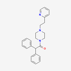 molecular formula C25H27N3O B11343482 2,2-Diphenyl-1-{4-[2-(pyridin-2-yl)ethyl]piperazin-1-yl}ethanone 