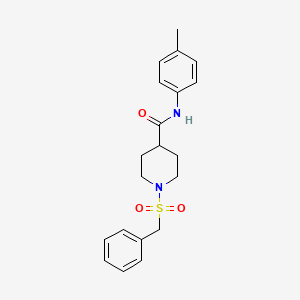 molecular formula C20H24N2O3S B11343484 1-(benzylsulfonyl)-N-(4-methylphenyl)piperidine-4-carboxamide 