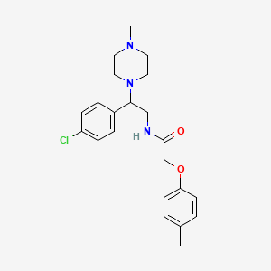 N-[2-(4-chlorophenyl)-2-(4-methylpiperazin-1-yl)ethyl]-2-(4-methylphenoxy)acetamide