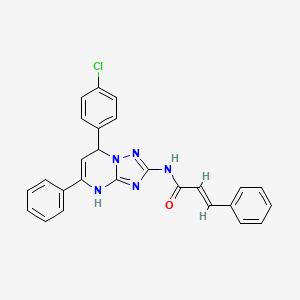 (2E)-N-[7-(4-chlorophenyl)-5-phenyl-4,7-dihydro[1,2,4]triazolo[1,5-a]pyrimidin-2-yl]-3-phenylprop-2-enamide