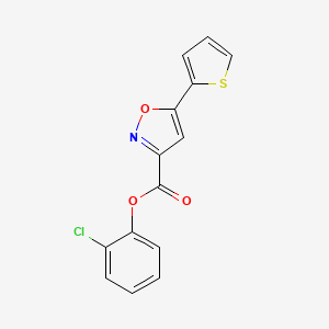 2-Chlorophenyl 5-(thiophen-2-yl)-1,2-oxazole-3-carboxylate