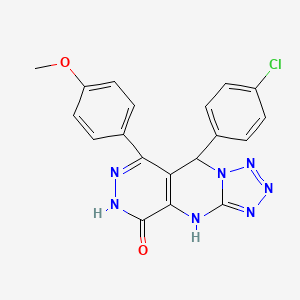 8-(4-chlorophenyl)-10-(4-methoxyphenyl)-2,4,5,6,7,11,12-heptazatricyclo[7.4.0.03,7]trideca-1(9),3,5,10-tetraen-13-one