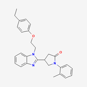 4-{1-[2-(4-ethylphenoxy)ethyl]-1H-benzimidazol-2-yl}-1-(2-methylphenyl)pyrrolidin-2-one