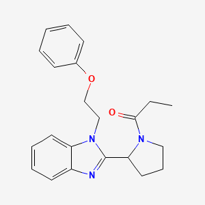 1-{2-[1-(2-phenoxyethyl)-1H-benzimidazol-2-yl]pyrrolidin-1-yl}propan-1-one