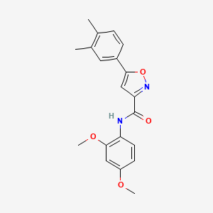 molecular formula C20H20N2O4 B11343525 N-(2,4-dimethoxyphenyl)-5-(3,4-dimethylphenyl)-1,2-oxazole-3-carboxamide 