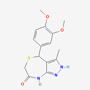 4-(3,4-dimethoxyphenyl)-3-methyl-4,6-dihydro-1H-pyrazolo[3,4-e][1,4]thiazepin-7-ol