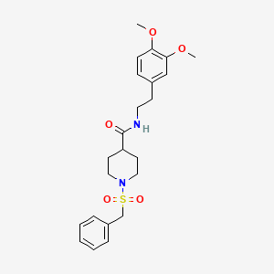 molecular formula C23H30N2O5S B11343546 1-(benzylsulfonyl)-N-[2-(3,4-dimethoxyphenyl)ethyl]piperidine-4-carboxamide 