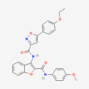 5-(4-ethoxyphenyl)-N-{2-[(4-methoxyphenyl)carbamoyl]-1-benzofuran-3-yl}-1,2-oxazole-3-carboxamide