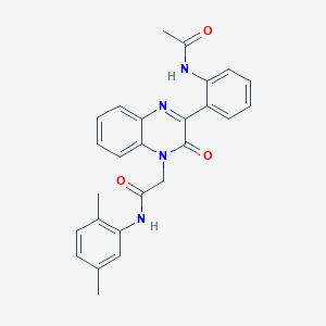 2-[3-[2-(acetylamino)phenyl]-2-oxoquinoxalin-1(2H)-yl]-N-(2,5-dimethylphenyl)acetamide