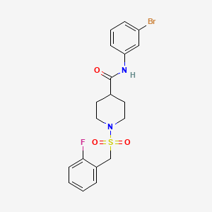 N-(3-bromophenyl)-1-[(2-fluorobenzyl)sulfonyl]piperidine-4-carboxamide