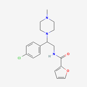 molecular formula C18H22ClN3O2 B11343584 N-[2-(4-chlorophenyl)-2-(4-methylpiperazin-1-yl)ethyl]furan-2-carboxamide 